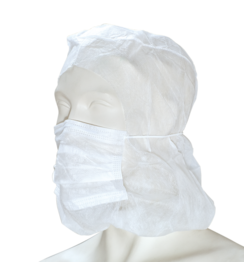 PREMIUM PP astro bonnet avec masque buccal blanc