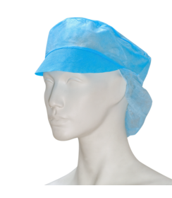 Casquette en tissu non tissé PREMIUM avec visière bleue