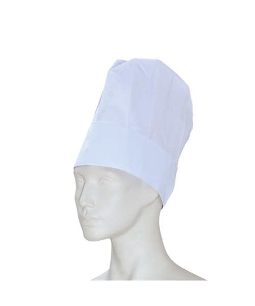 Care & Serve Toque de chef en papier PREMIUM (ovale) avec bandeau anti-transpiration 25 cm blanc