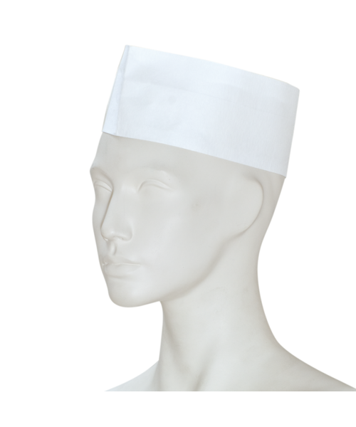 Care & Serve Bonnet « forage » PREMIUM en papier crêpé blanc
