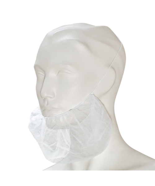 Care & Serve EFFICIENT non-woven baardmasker met hoofdelastiek wit