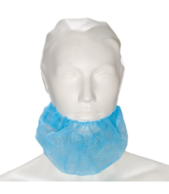 EFFICIENT non-woven baardmasker met hoofdelastiek blauw