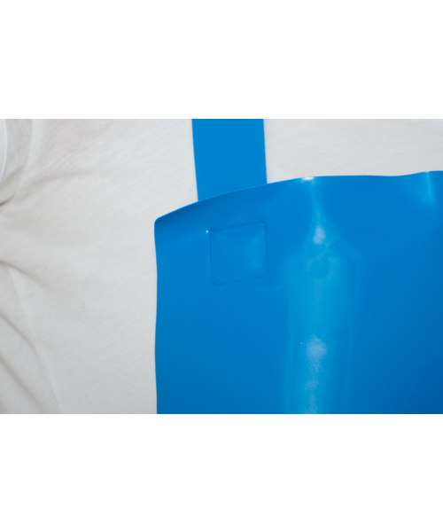 Care & Serve PROFESSIONAL PU veiligheidsschort 90 x 120 cm blauw - gelaste verbindingspunten/ taillebanden