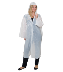 Veste PE EFFICIENT avec boutons-pression et capuche, blanche