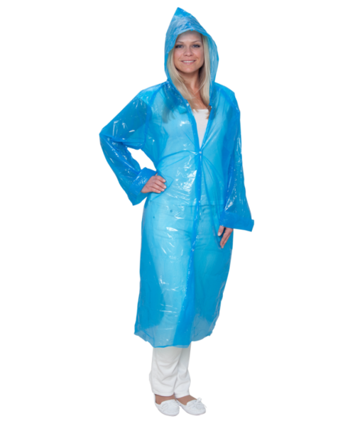 Care & Serve Veste PE EFFICIENT avec boutons-pression et capuche, couleur bleue