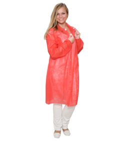 Veste non tissée PREMIUM avec bandes Velcro, rouge - sans poches