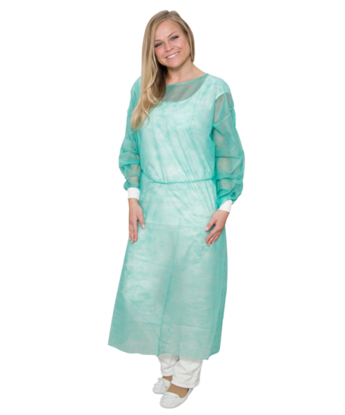Care & Serve Blouse visiteur EFFICIENT en polypropylène avec poignets tricotés, 160 x 140 cm, verte