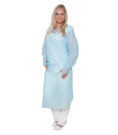 Tablier PREMIUM PLUS CPE avec boucle pour le pouce, bleu