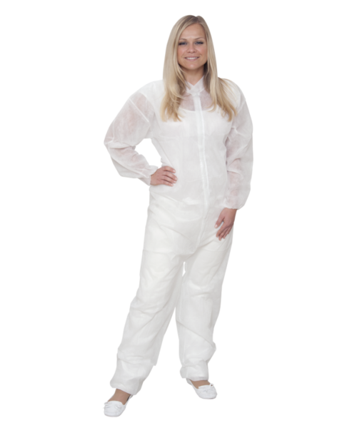 Care & Serve Combinaison non tissée PREMIUM avec col blanc ≈ 32 g/m²