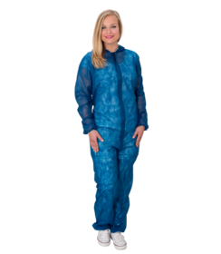 Combinaison non tissée PREMIUM avec capuche, bleu foncé, ≈ 32 g/m²