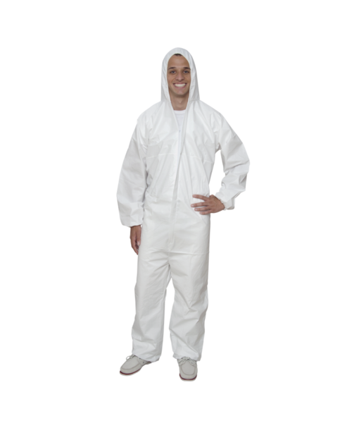 Care & Serve Combinaison professionnelle microporeuse résistante aux produits chimiques, type 5/6, blanche