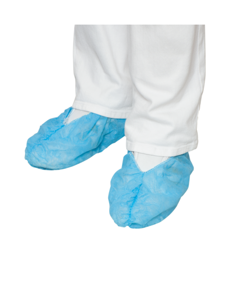 Care & Serve Couvre-chaussures PREMIUM non tissés antidérapants bleus / 16,5 x 45 cm ≈ XL