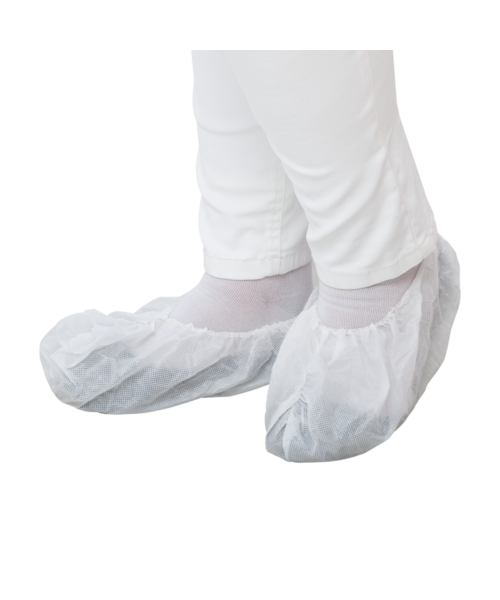 Care & Serve Couvre-chaussures PROFESSIONNELS non tissés antidérapants blancs / 16 x 42 cm ≈ XL