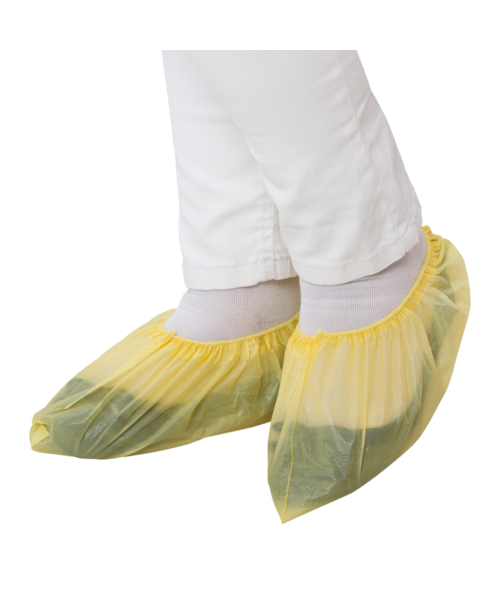 Care & Serve EFFICIENT CPE couvre-chaussures à clip jaune / 15 x 41 cm ≈ XL