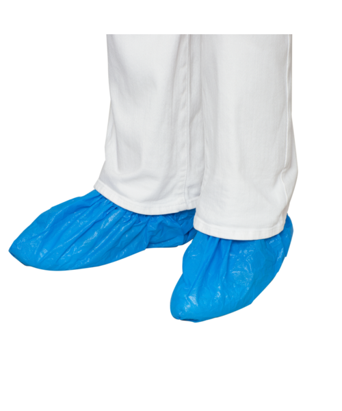 Care & Serve PREMIUM PLUS CPE Couvre-chaussures antidérapants, bleu / 17 x 42 cm ≈ XL