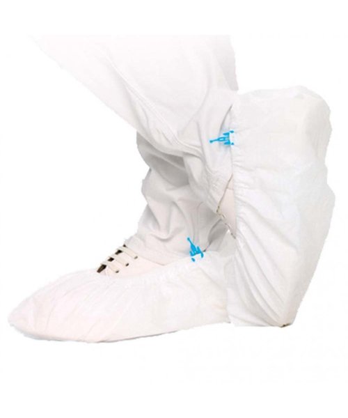 HygoStar Couvre-chaussures en polypropylène avec revêtement en CPE, blanc, pour Hygomat