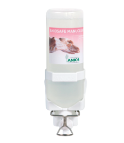 Support mural en PVC pour flacons airless 1L