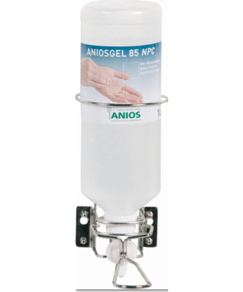 Anios  Support mural delta en acier inoxydable pour flacons airless 1L