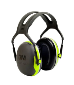 Casque antibruit 3M™ PELTOR X4 avec bandeau, noir-vert vif - 33 dB