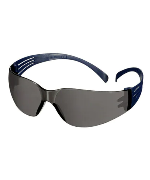 3M Lunettes de sécurité 3M™ Securefit 100, anti-rayures/anti-buée, verres gris - monture bleue