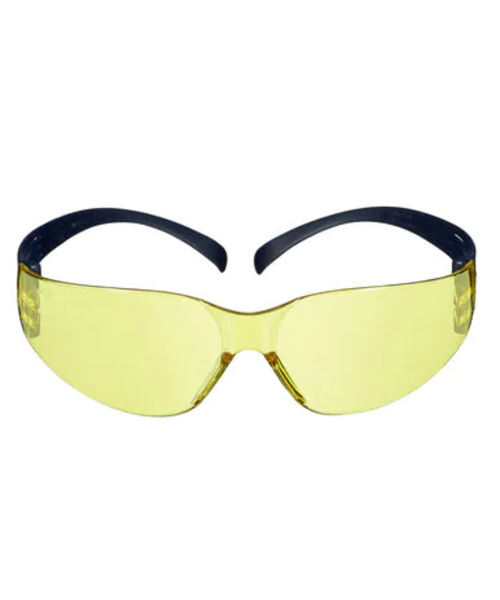 3M Lunettes de sécurité 3M™ Securefit 100 anti-rayures/anti-buée, verres ambrés - monture bleue
