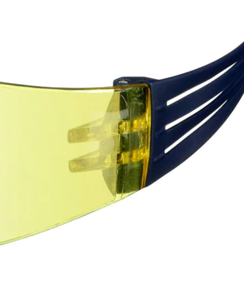 3M Lunettes de sécurité 3M™ Securefit 100 anti-rayures/anti-buée, verres ambrés - monture bleue