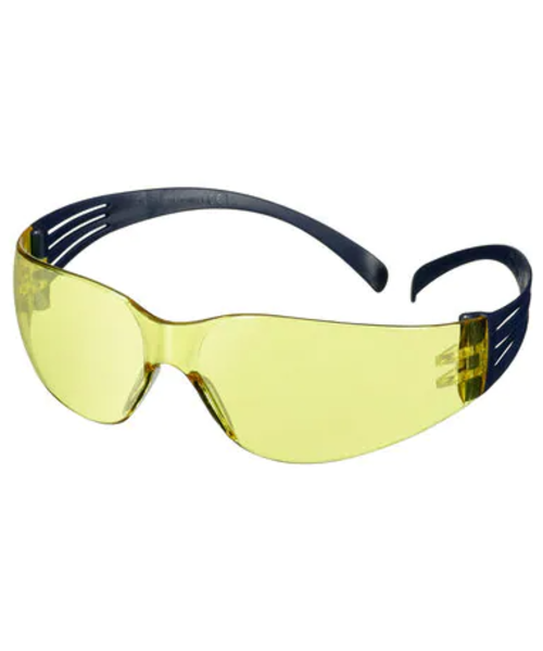 3M 3M™ Securefit 100 veiligheidsbril antikras/ anticondens, amberkleurige lens - blauw montuur
