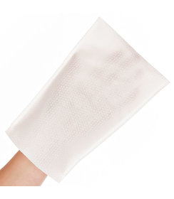 Gant de toilette SOFT blanc / 22 x 15 cm