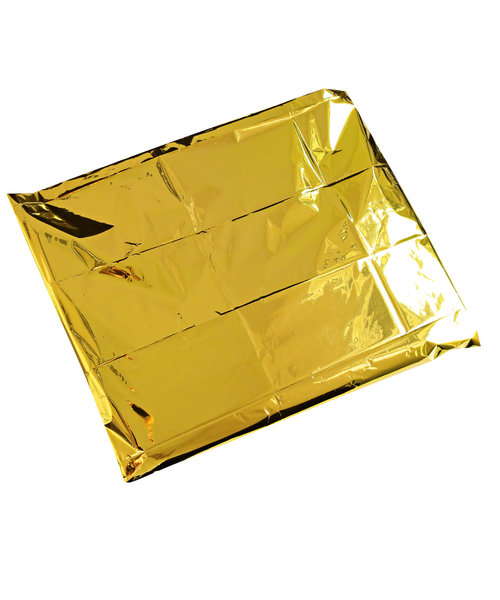 HygoStar Couverture de secours pour adultes, feuille dorée-argentée / 210 x 160 cm