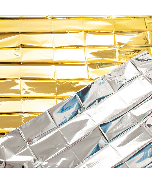 HygoStar Couverture de secours pour adultes, feuille dorée-argentée / 210 x 160 cm
