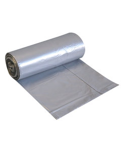 Sac poubelle en rouleau, HDPE, gris / 30 litres
