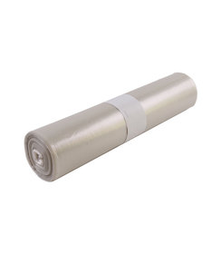 Sac poubelle en rouleau, transparent, LDPE/ 120 litres, 45 microns
