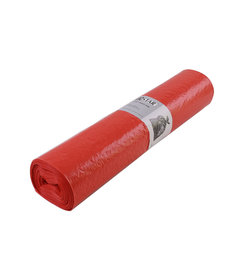 Sac poubelle en rouleau, rouge, LDPE/ 120 litres, 33 microns