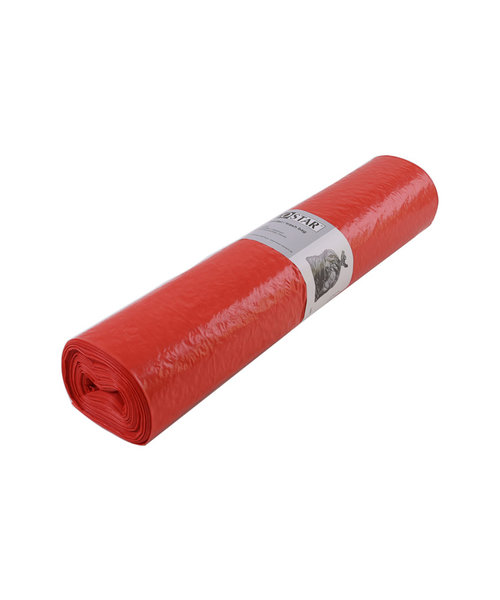 Hygo Clean Sac poubelle en rouleau, rouge, LDPE/ 120 litres, 33 microns