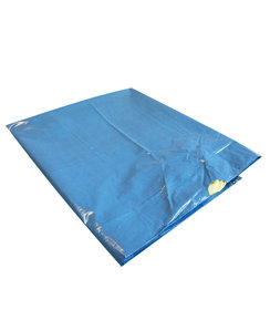 Sac poubelle avec cordon de serrage en rouleau, LDPE, bleu / 120 litres, 45 microns