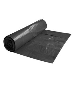 Sac poubelle en rouleau, noir, LDPE/ 160 litres, 80 microns