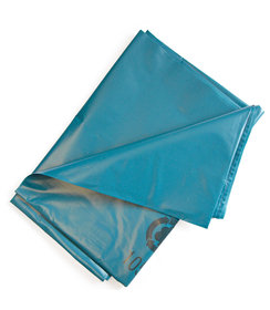 Vuilniszak geplooid, blauw, LDPE/ 240 liter, 75my