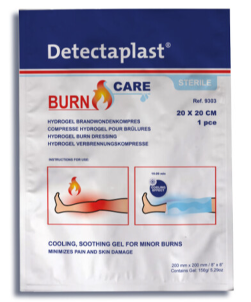 Detectaplast Burn gel dressing 20 x 20 cm/ doos 6 stuks