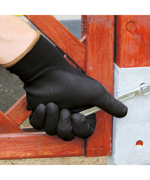 HygoStar Gants en nylon à mailles fines « Black Ace » / revêtement PU