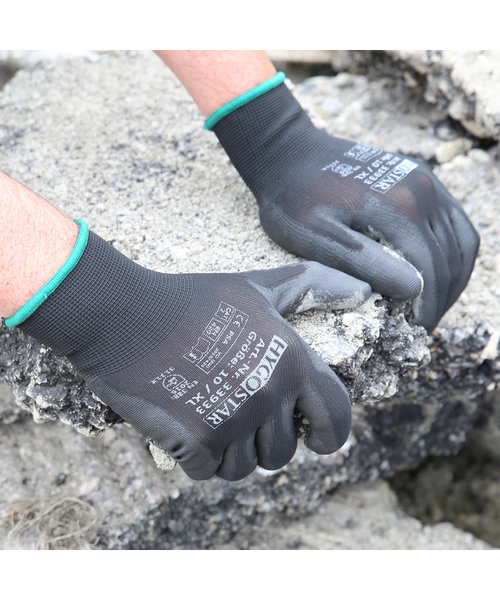 HygoStar Gants en nylon à mailles fines « Black Ace » / revêtement PU