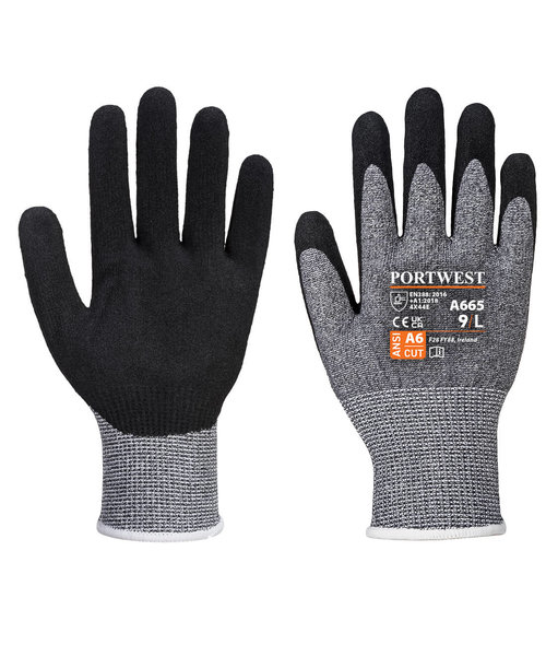 Portwest Gant résistant aux coupures, gris/noir