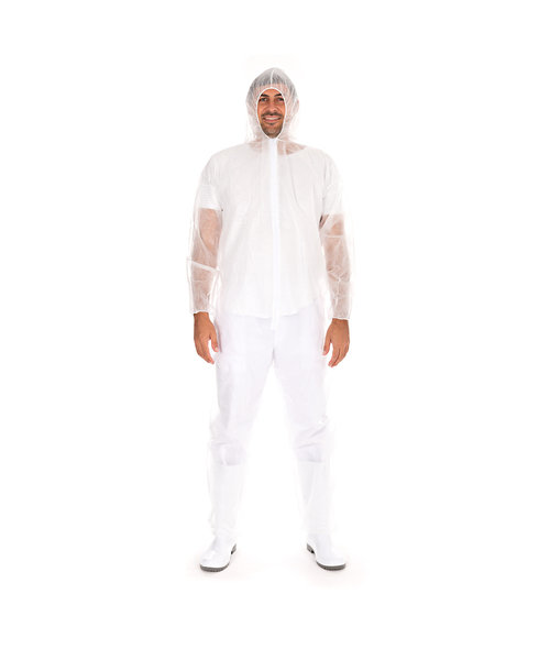 HygoNorm Combinaison « Light » avec capuche en PP non tissé - blanche