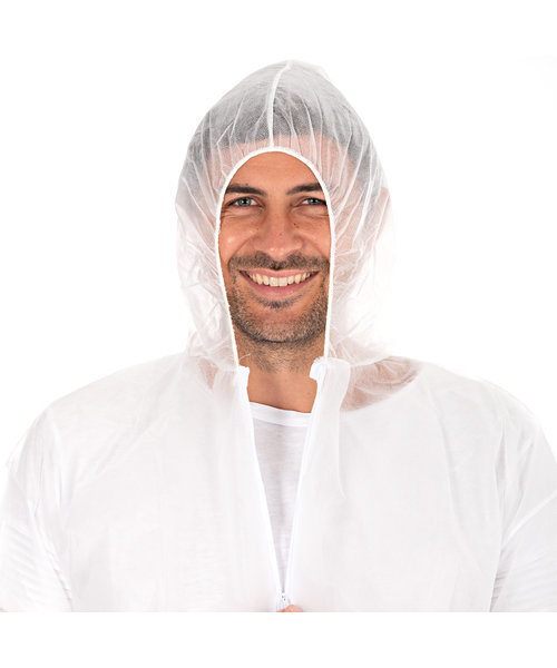 HygoNorm Combinaison « Light » avec capuche en PP non tissé - blanche