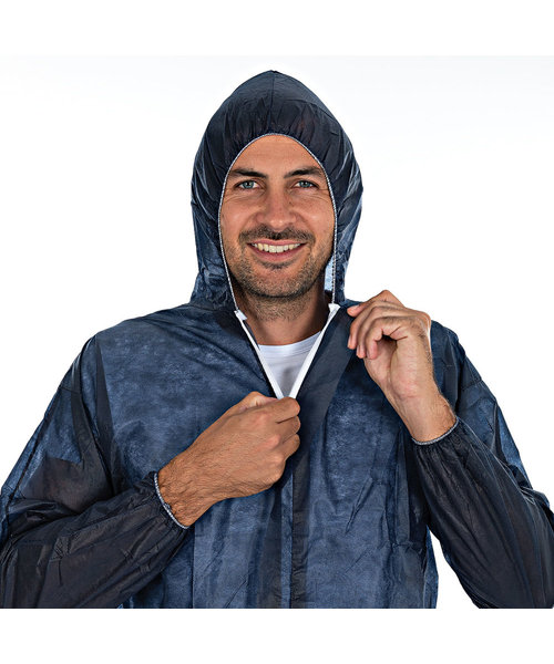 HygoNorm Combinaison « Light » avec capuche en PP non tissé - bleue