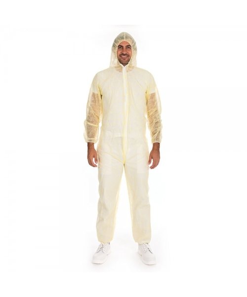 HygoNorm Combinaison « Light » avec capuche en polypropylène non tissé - jaune