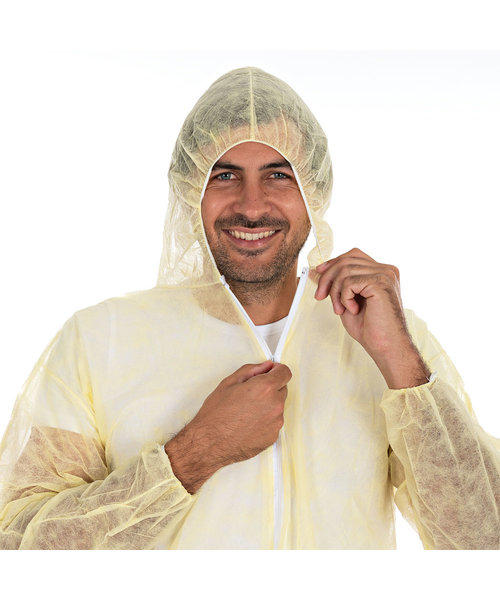 HygoNorm Combinaison « Light » avec capuche en polypropylène non tissé - jaune