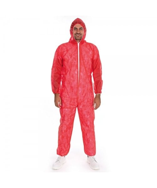 HygoNorm Combinaison « Light » avec capuche en PP non tissé - rouge