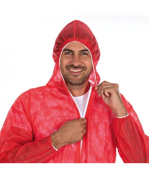 HygoNorm Combinaison « Light » avec capuche en PP non tissé - rouge