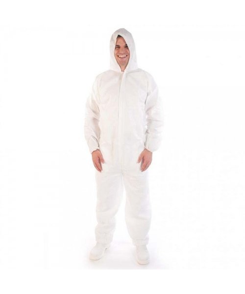 HygoStar Combinaison de type 5B+6B avec capuche, microporeuse, blanche