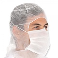HygoStar Casquette Astro avec masque buccal PP, 2 couches - blanc
